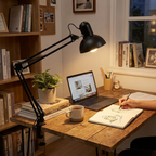 Modern Adjustable Arm Clip Desk Lamp lifestyle