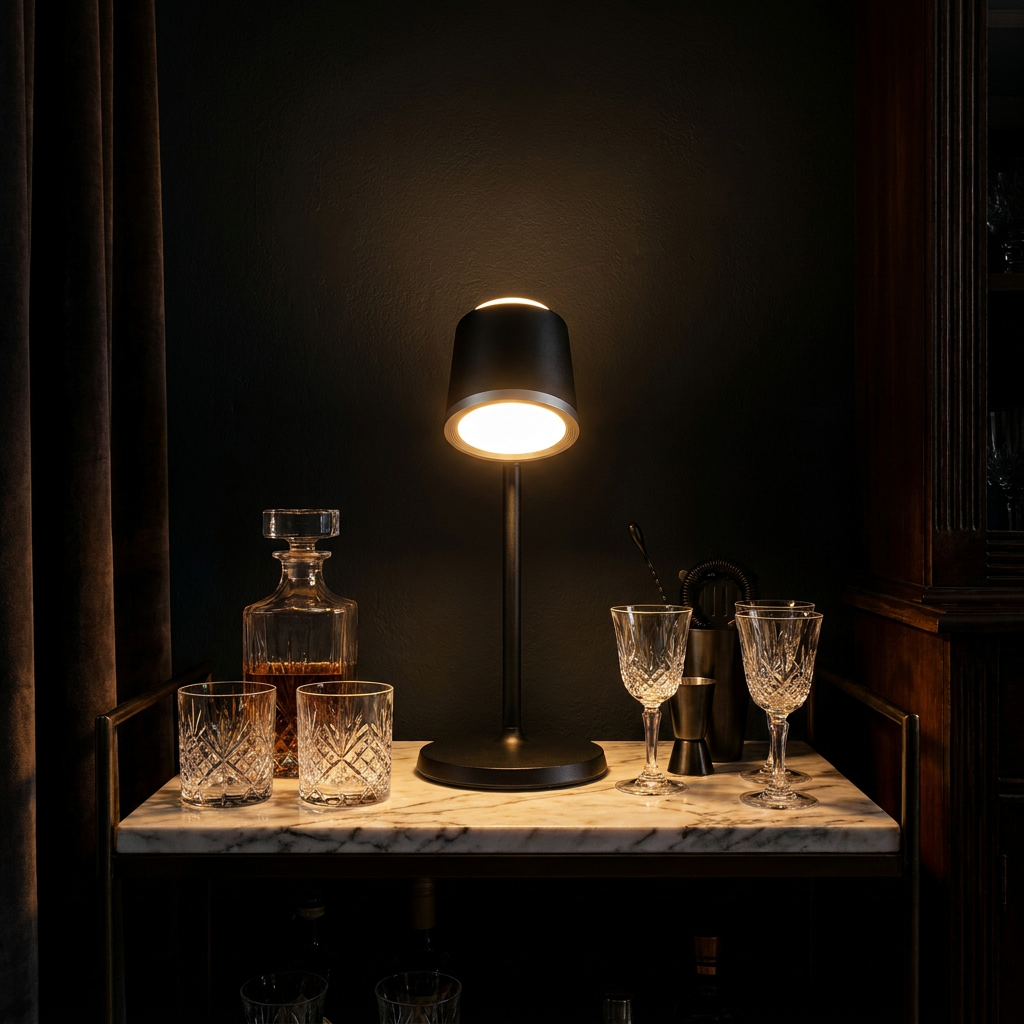 Table lamp – moody bar cart